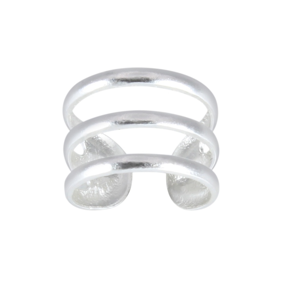 Silver Three Line Ear Cuff